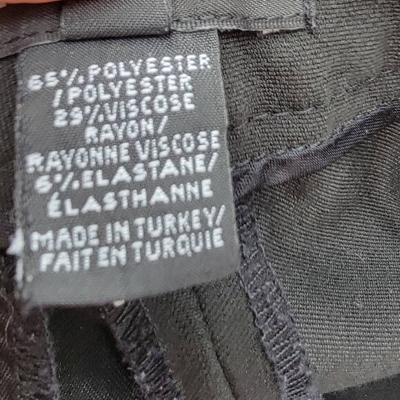 Club Monaco Black Straight Leg Viscose Blend Trouser Pants - Size 2 - Picture 4 of 7